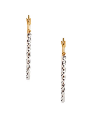 Aretes de aro de oro con acabado pulido 1