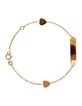 Pulsera de oro 14 K acabado pulido Pulsera de oro 14 K acabado pulido
