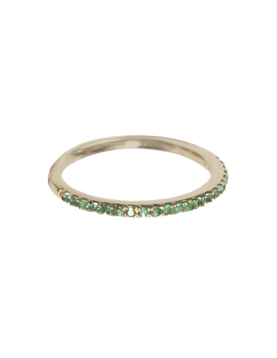Anillo redondo 14 k de oro esmeralda brillante Anillo redondo 14 k de oro esmeralda brillante