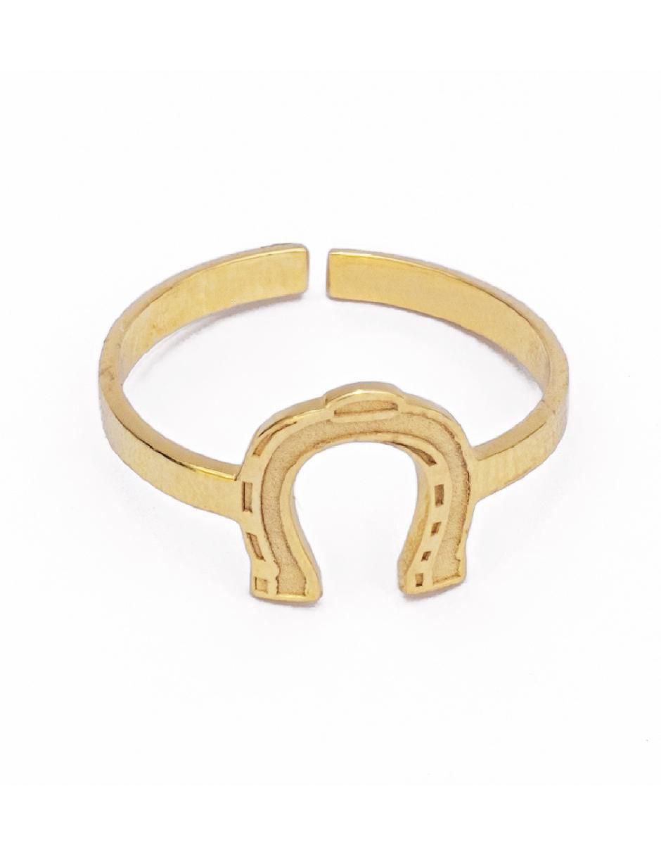 Anillo Elegancia Equina de plata P 925 con acabado baño de oro