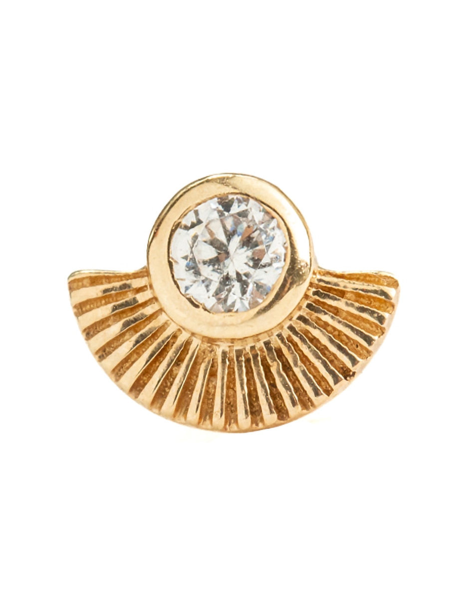 Piercing de oro 14 K con acabado pulido