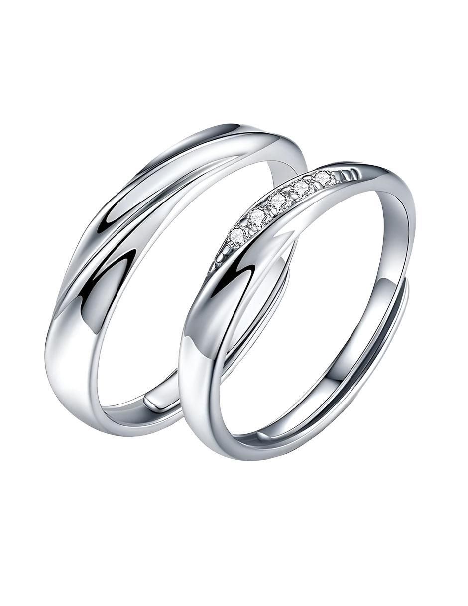 Anillo redondo P 925 de plata zirconia brillante Anillo redondo P 925 de plata zirconia brillante