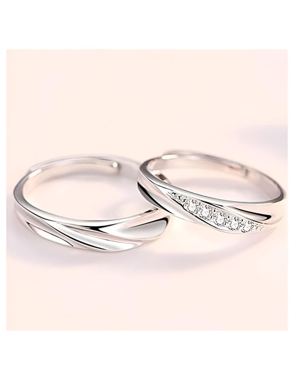 Anillo redondo P 925 de plata zirconia brillante 4