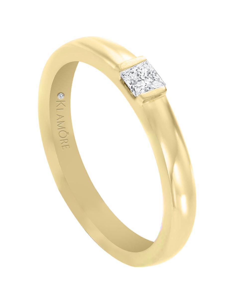 Argolla 14 k Naty diamante 3