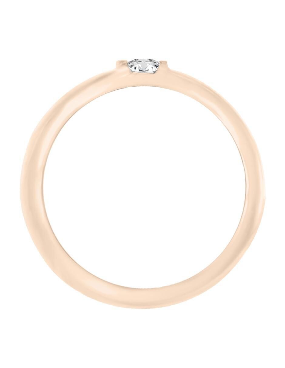 Argolla 14 k Naty diamante 2