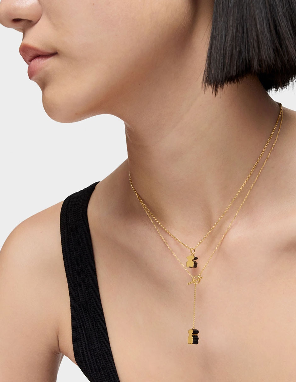 Collar de oso de oro amarillo 18 K