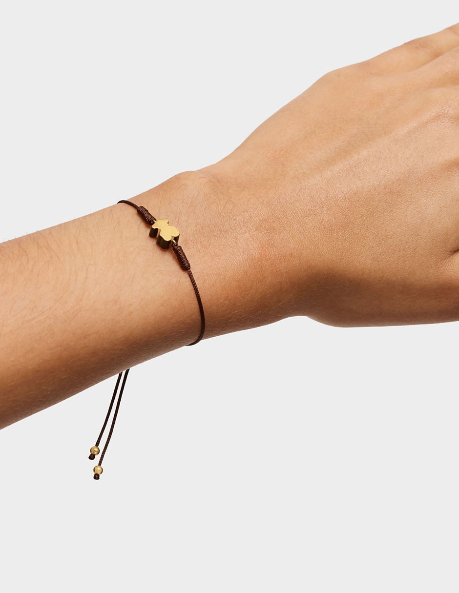Pulsera de oro amarillo con ojo de tigre 18 k 1950 con acabado pulido 6