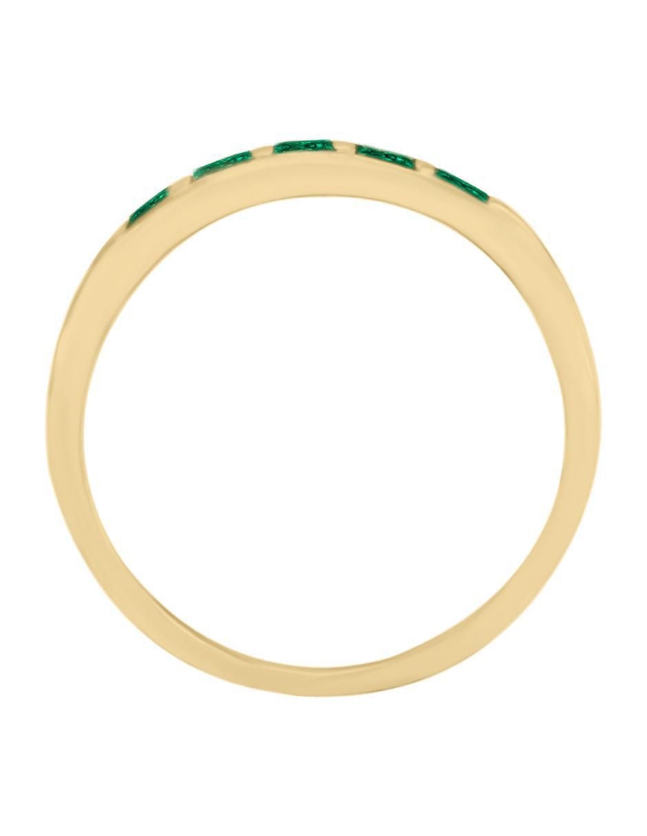 Churumbela de oro 14 k Fascinare Amina esmeralda 4