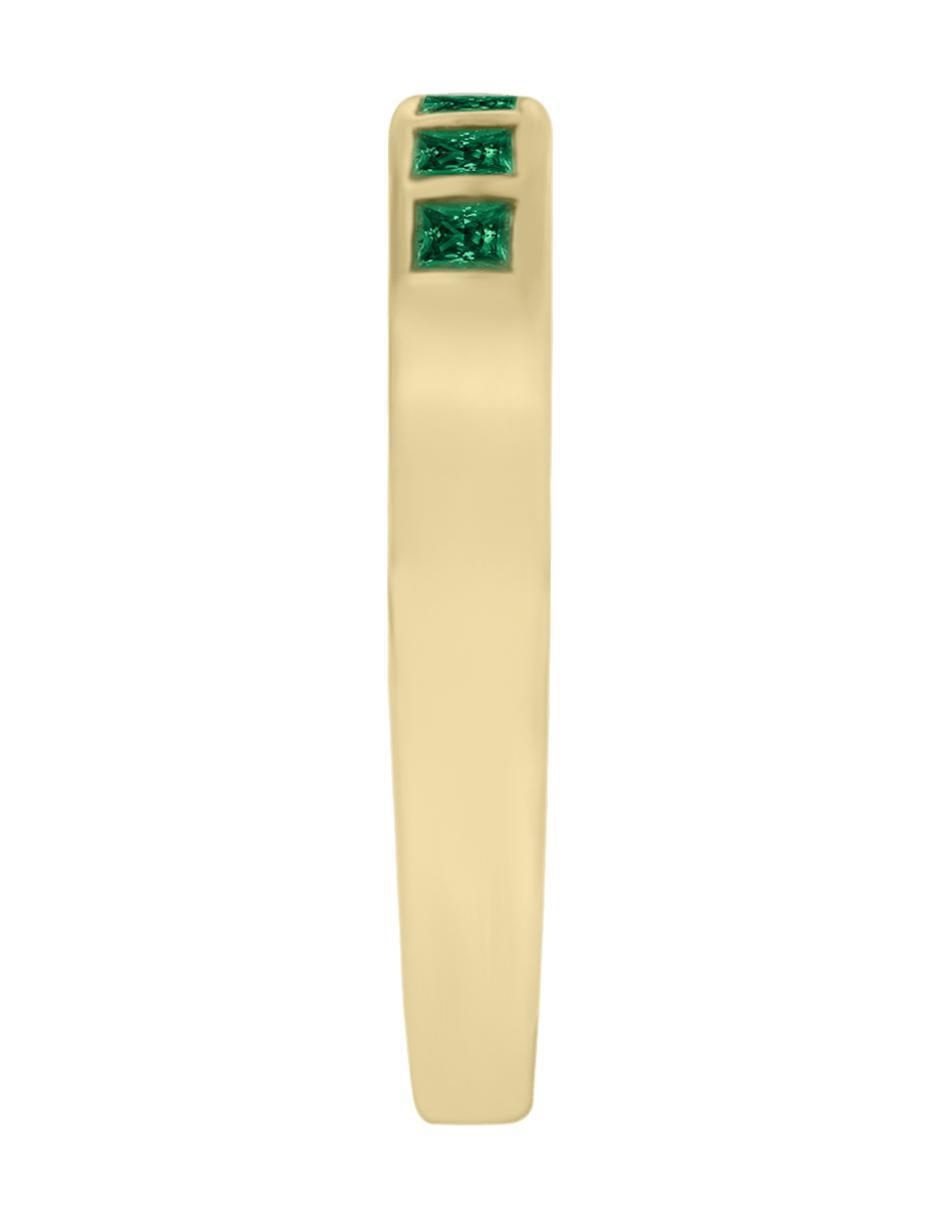 Churumbela de oro 14 k Fascinare Amina esmeralda 2
