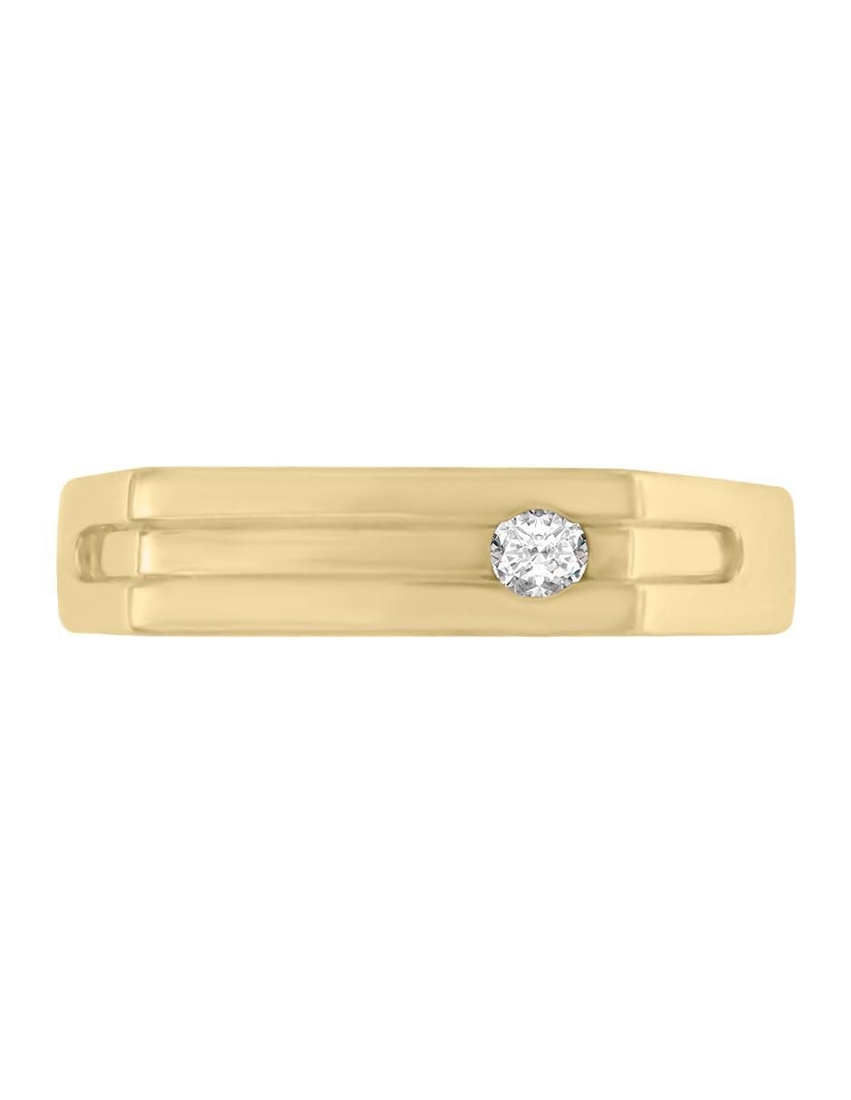 Anillo redondo Ithan 14 k de oro diamante brillante Anillo redondo Ithan 14 k de oro diamante brillante