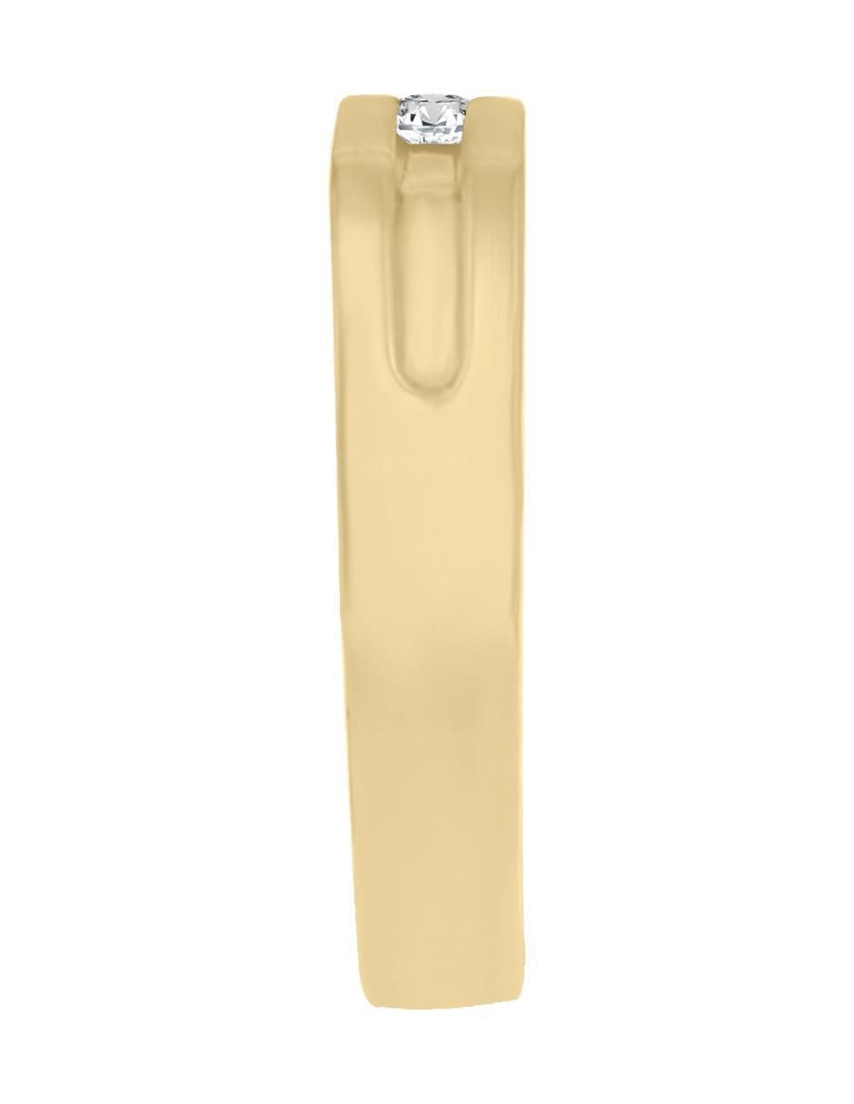 Anillo redondo Ithan 14 k de oro diamante brillante 2