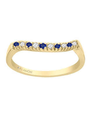 Churumbela de oro 14 k Fascinare Coral zafiro y diamante