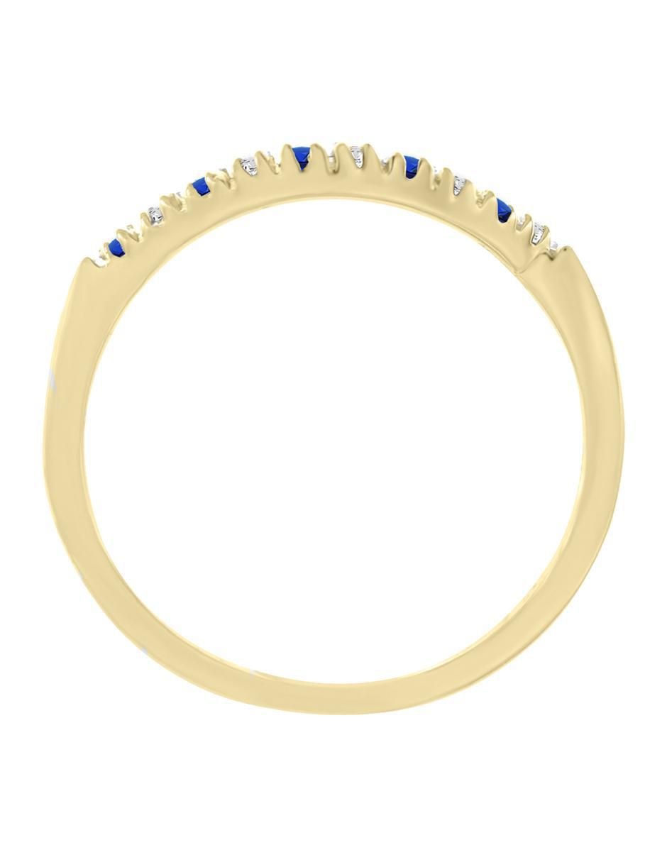 Churumbela de oro 14 k Fascinare Coral zafiro y diamante 3