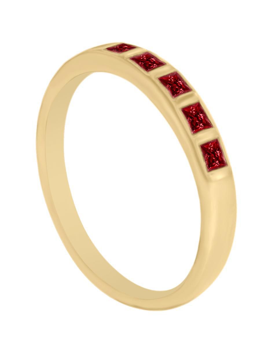 Churumbela de oro 14 k Fascinare Amina rubí