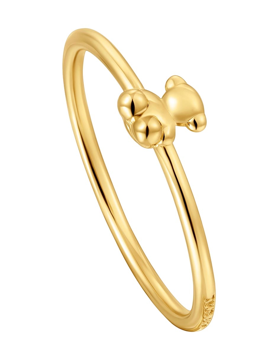 Anillo de oso Bold Bear de oro brillante 2