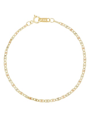 Pulsera de oro 14 K con acabado liso 1