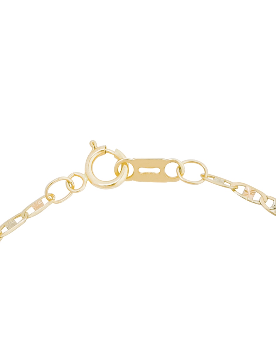 Pulsera de oro 14 K con acabado liso 3