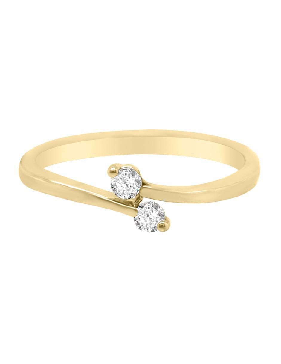 Anillo redondo Vivian de oro diamante brillante Anillo redondo Vivian de oro diamante brillante