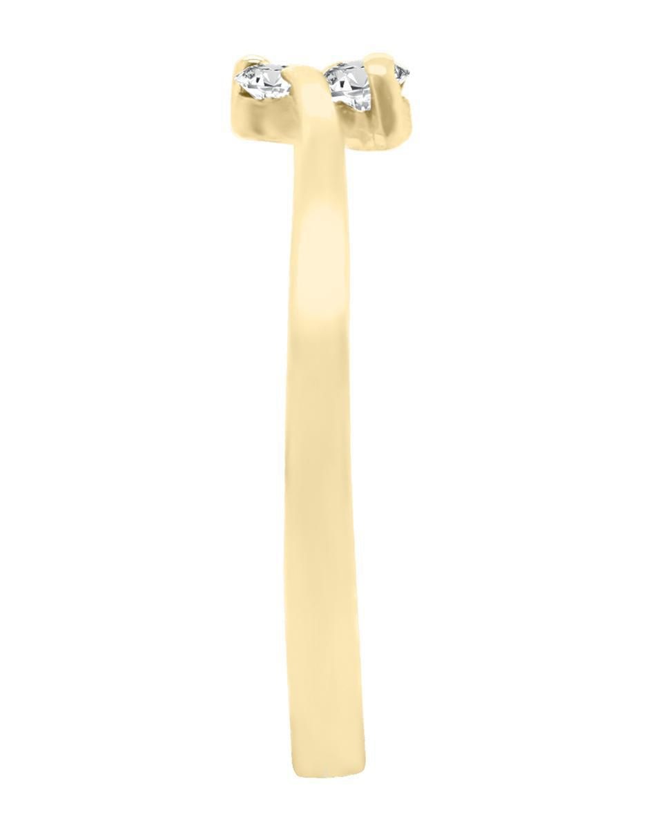 Anillo redondo Vivian de oro diamante brillante 4