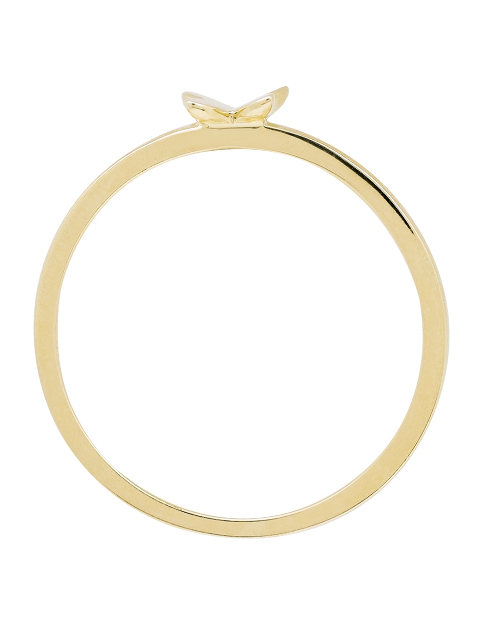Anillo de mariposa de oro pulido 2