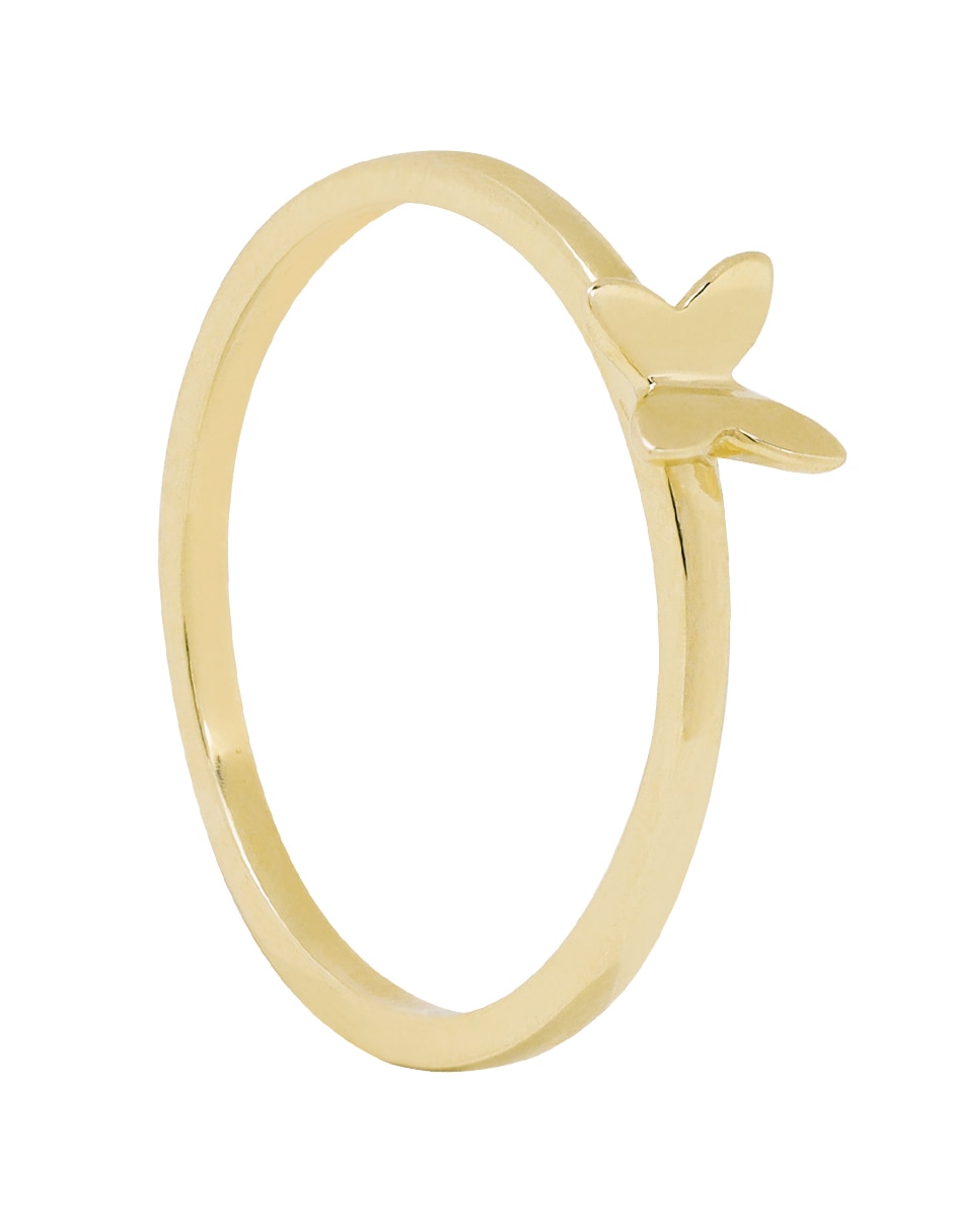 Anillo de mariposa de oro pulido 3