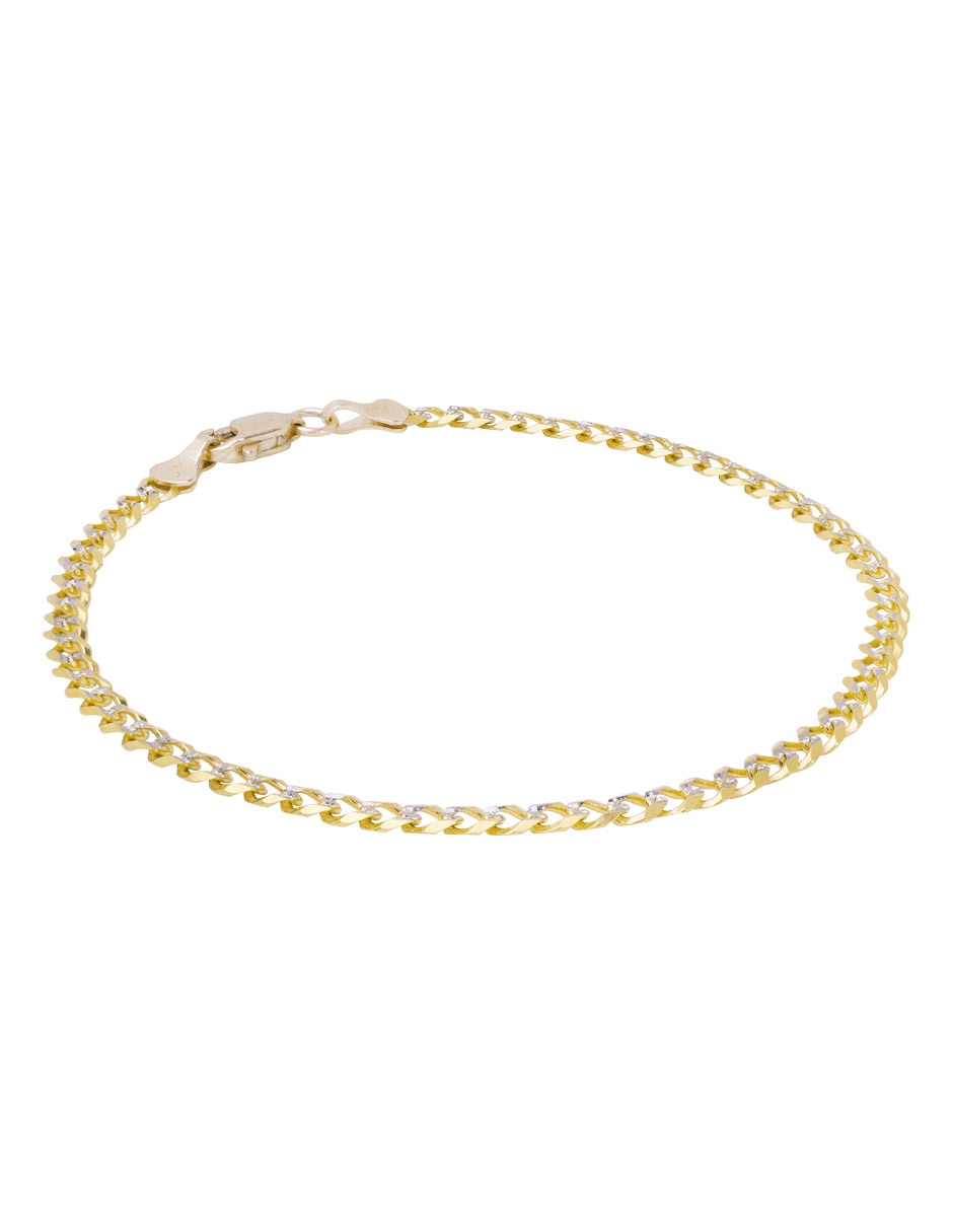 Pulsera de oro 14 k con acabado pavé 4