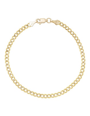 Pulsera de oro 14 k con acabado pavé 1