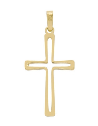 Dije de cruz D Cadena de oro 14 K
