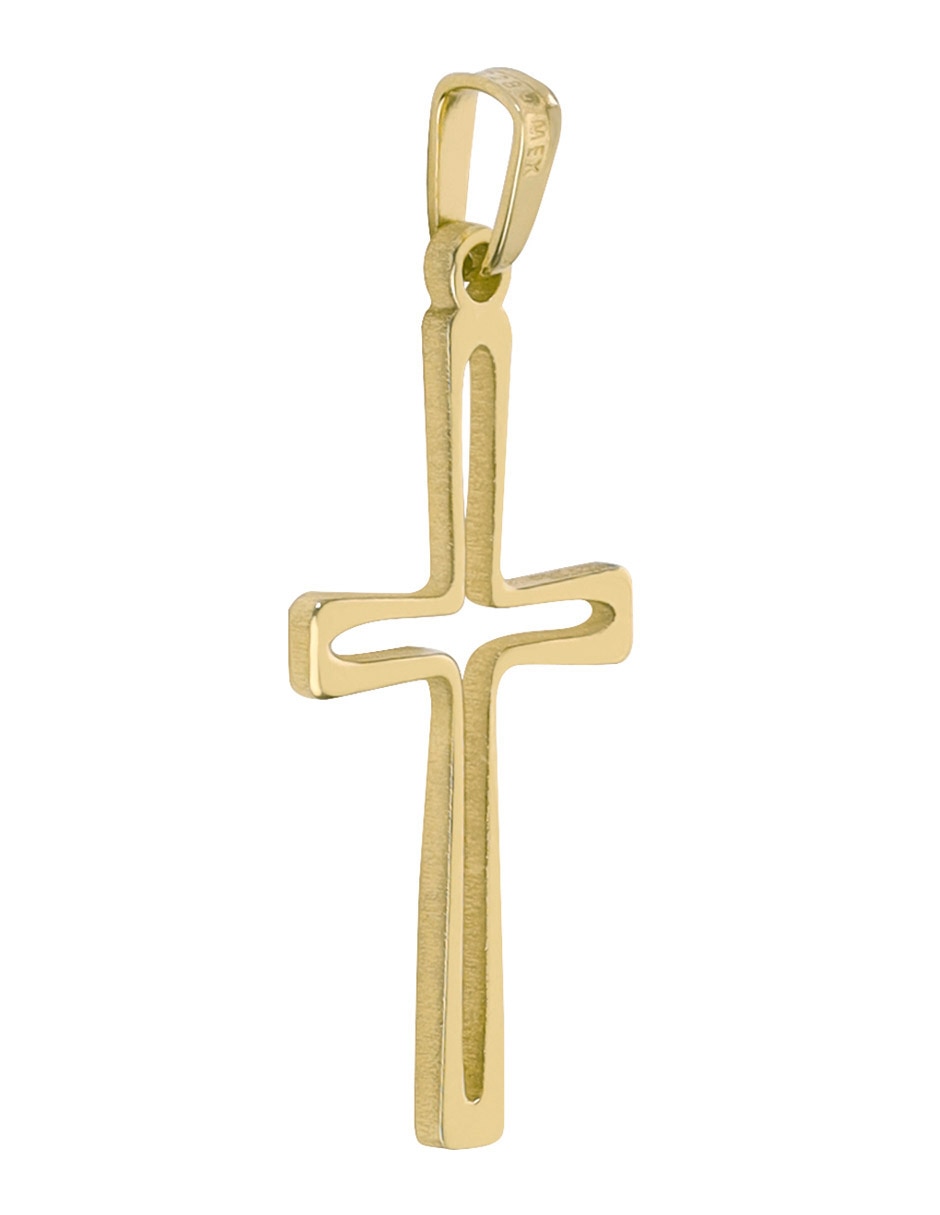 Dije de cruz D Cadena de oro 14 K
