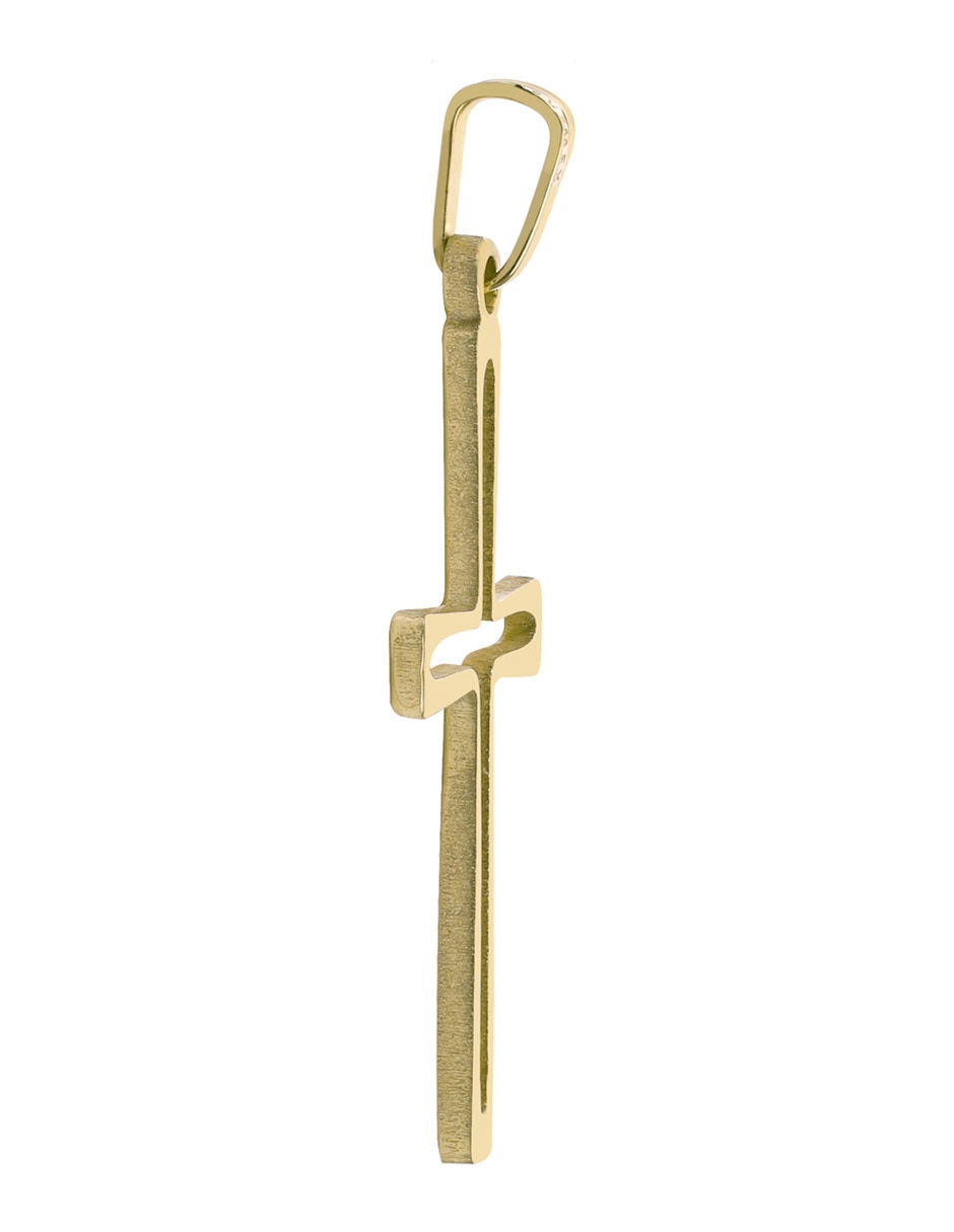 Dije de cruz D Cadena de oro 14 K