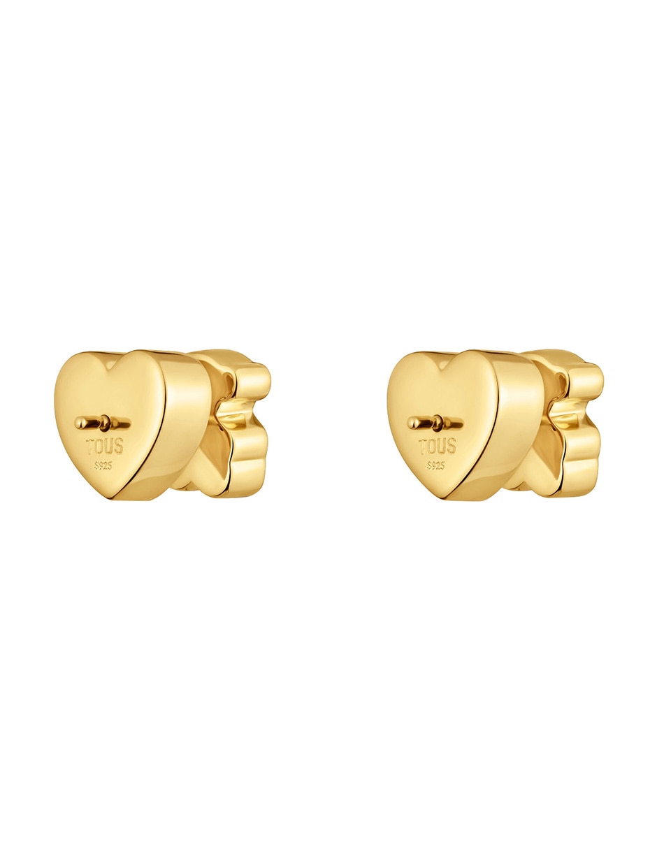 Broqueles de oso Tous 1950 de plata P 925 con acabado baño de oro diamante