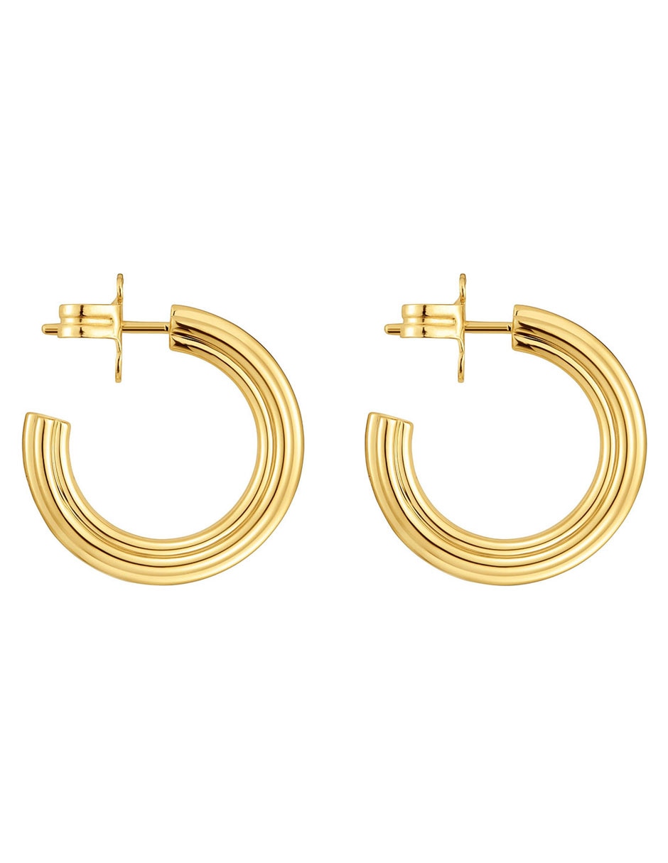 Aretes de aro Tous 1950 de plata P 925 con acabado baño de oro