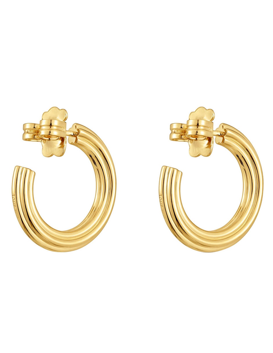 Aretes de aro Tous 1950 de plata P 925 con acabado baño de oro