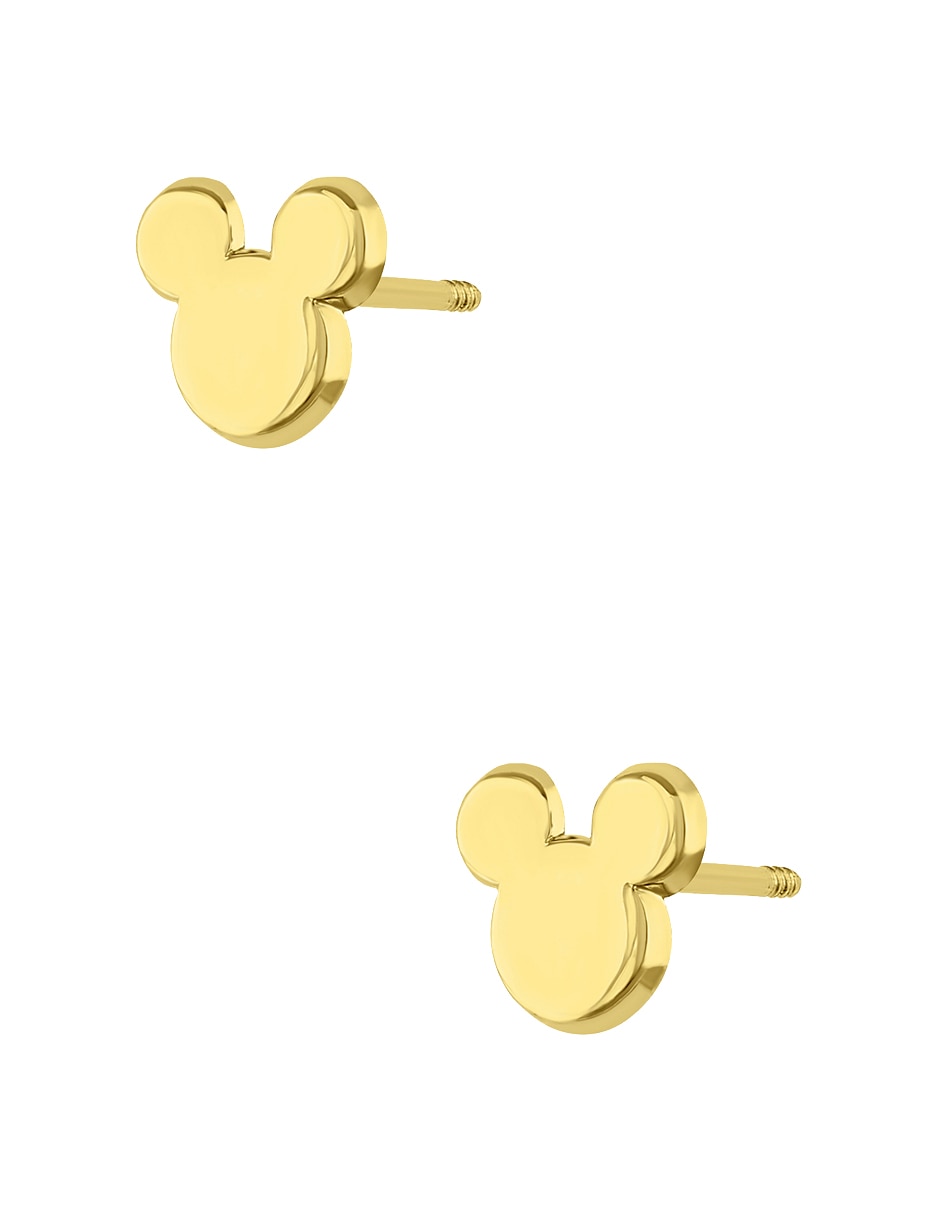 Broqueles de oro amarillo con acabado brillante 2
