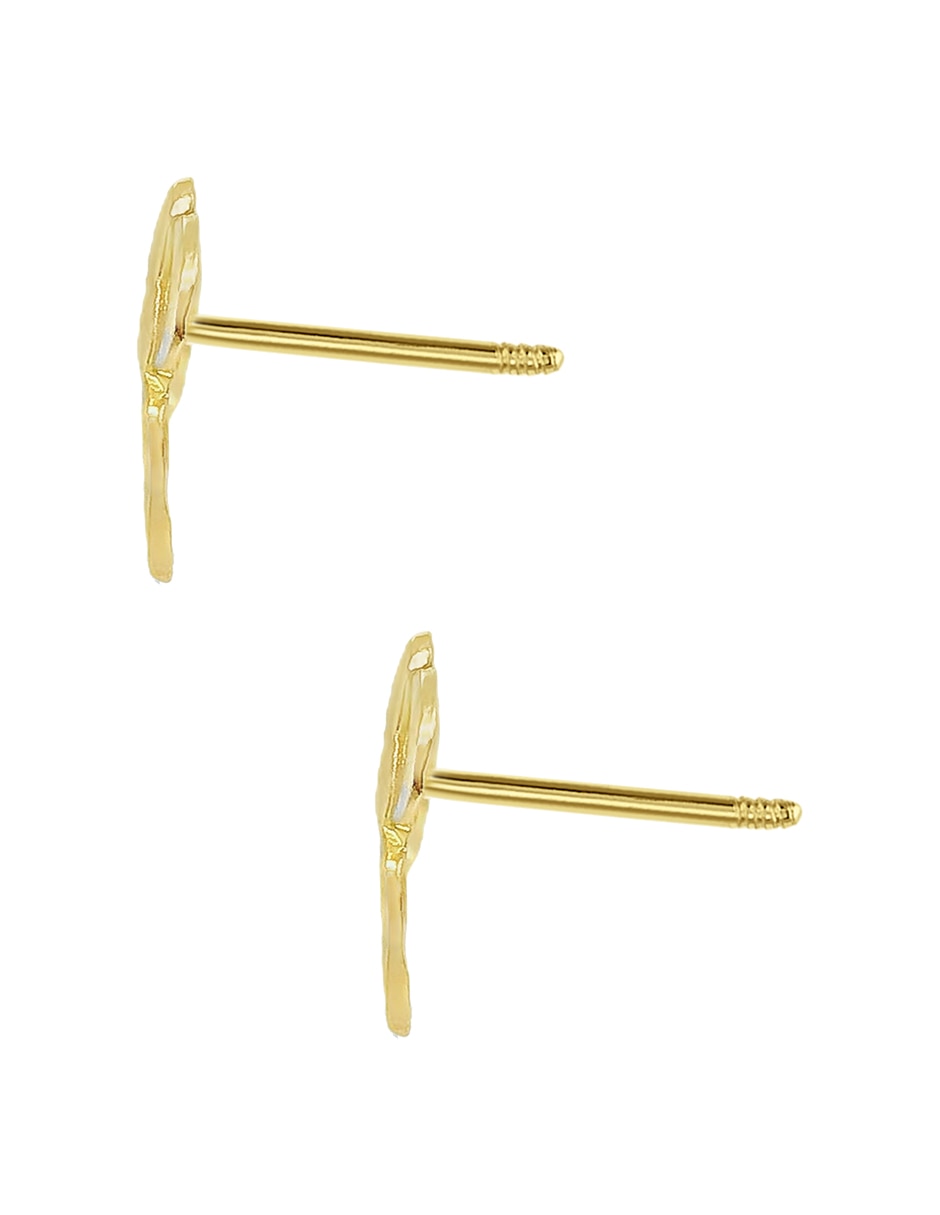 Broqueles Disney de oro amarillo 14 K con acabado brillante 4