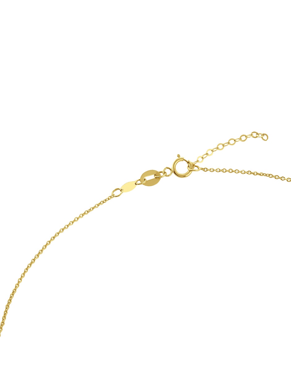 Collar Mickey Mouse de corazón Disney de oro amarillo 14 K