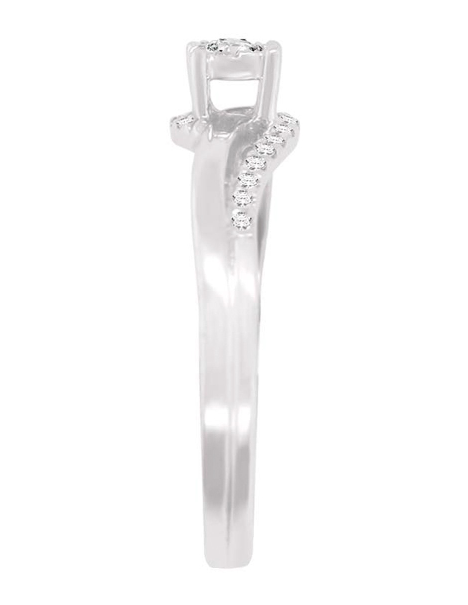 Solitario de oro blanco 14 k Klamore Mabel diamante
