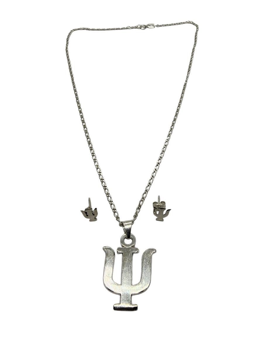 Aretes y collar Psicología de plata p 925 2