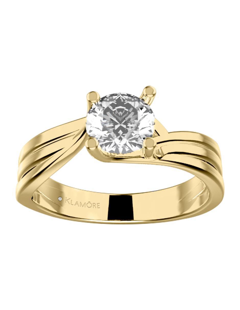 Solitario 14 k Melanie diamante Solitario 14 k Melanie diamante