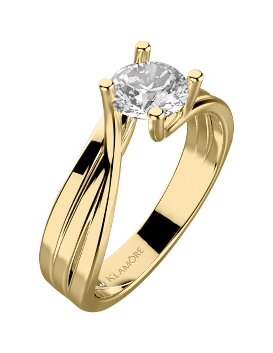 Solitario 14 k Melanie diamante 2
