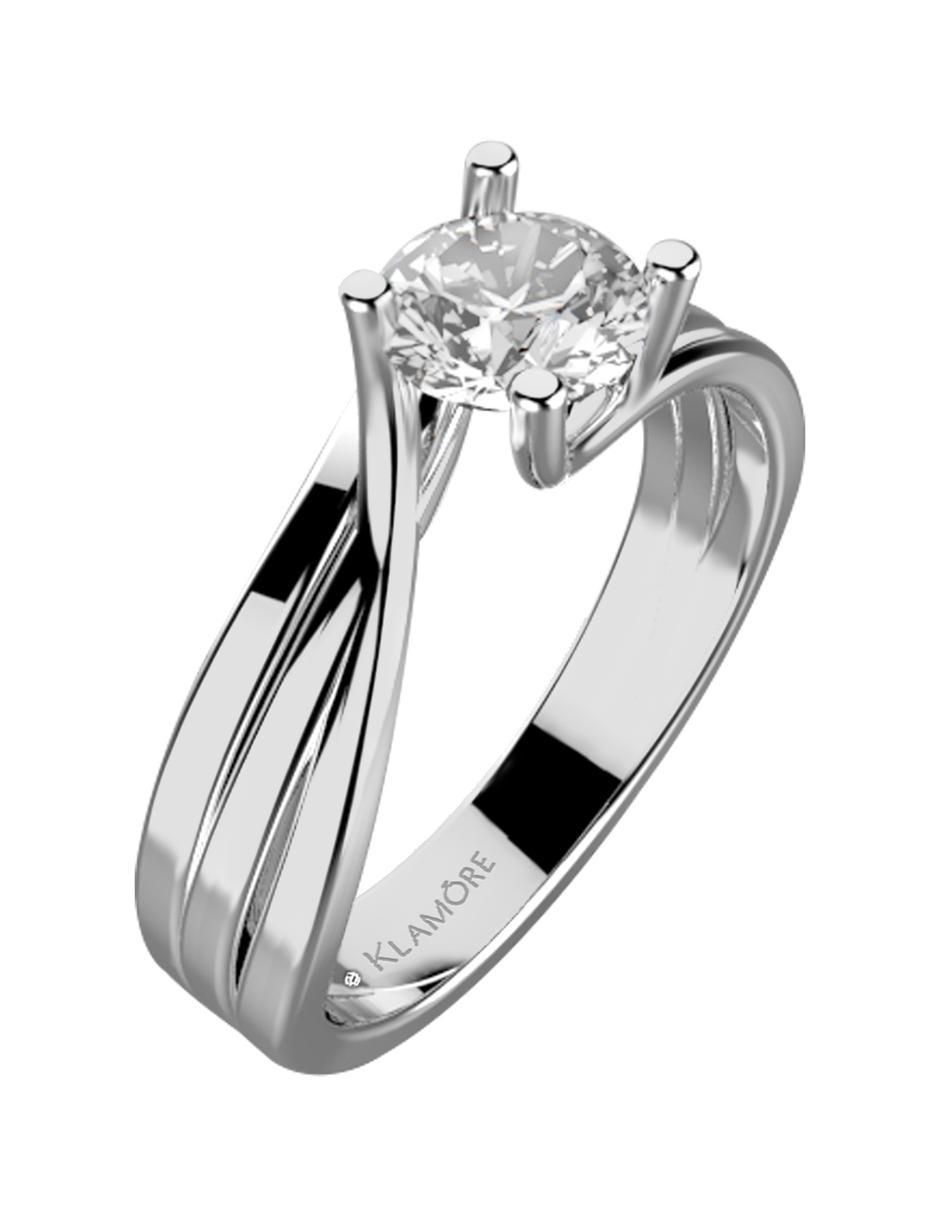 Solitario 14 k Melanie diamante 2
