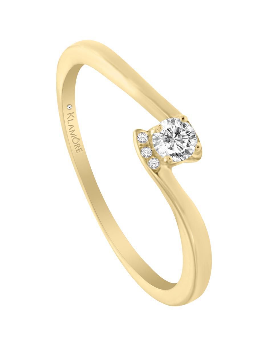 Solitario 14 k Adora diamante 2