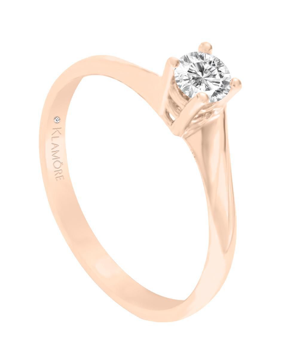 Solitario 14 k Danya diamante 3