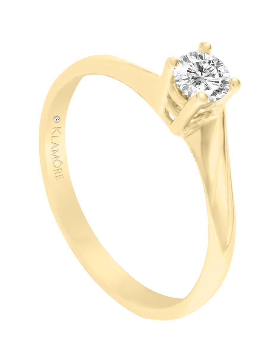Solitario 14 k Danya diamante 4