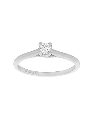 Solitario de oro 14 k Valessa diamante