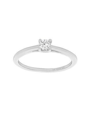 Solitario de oro 14 k Valessa diamante