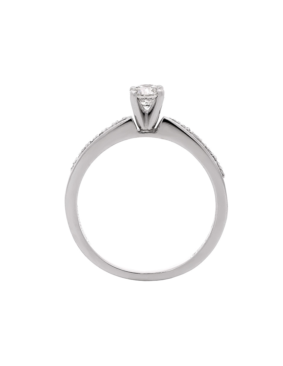 Solitario de oro 14 k Valessa diamante