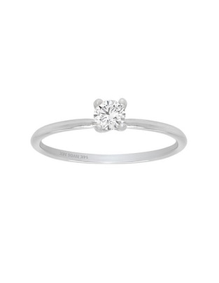 Solitario de oro 14 k Valessa diamante