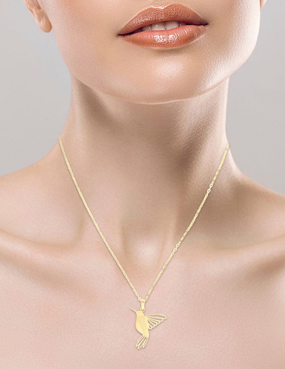 Collar de colibrí Fianelli de oro amarillo 14 K