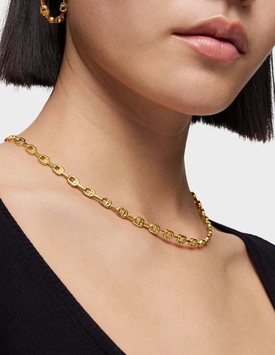 Collar de eslabones Manifesto de plata P 925